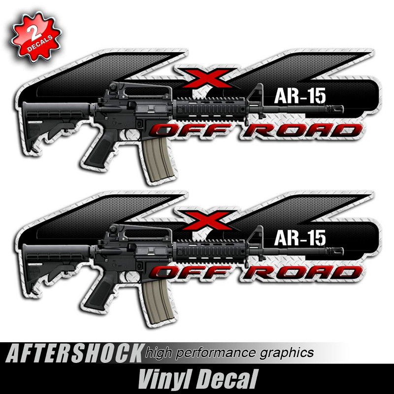 4x4 AR-15 Assault Rifle F-150 Gun Decals