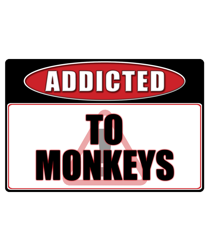Monkey Zoo - Addicted Warning Sticker