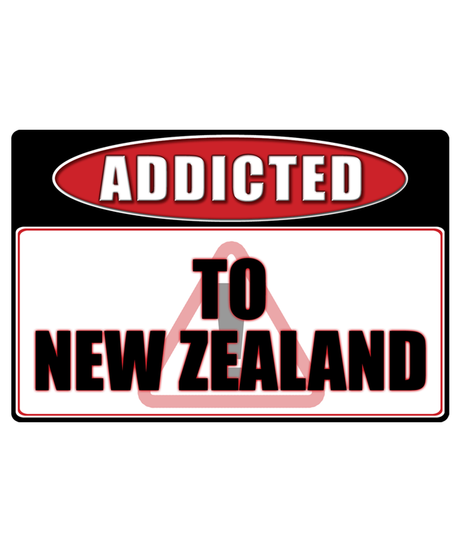 New Zealand - Addicted Warning Sticker