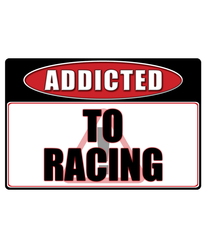 Racing Nascar - Addicted Warning Sticker