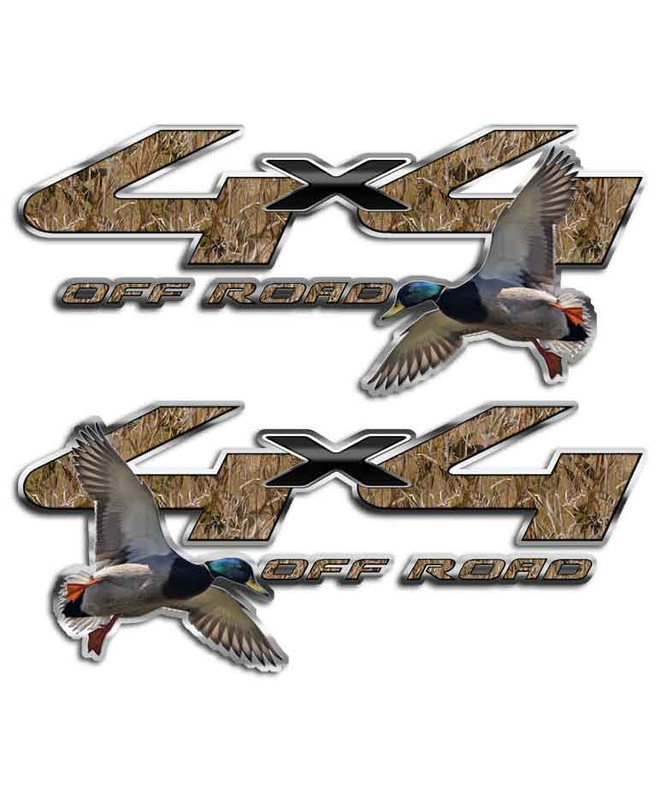 Duck Hunting 4x4 Ford F-250 Camouflage Truck Decals