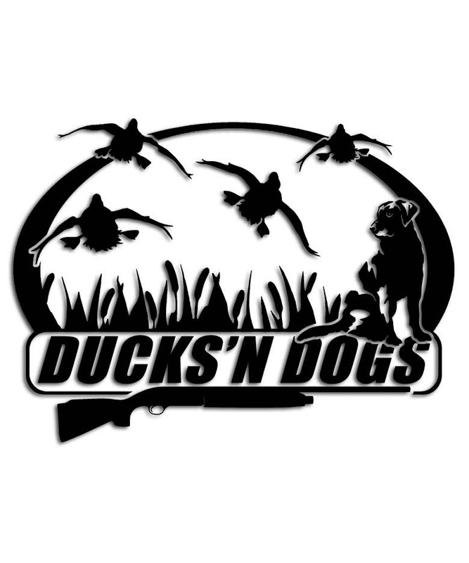 Ducks' n Dogs Hunting Sticker