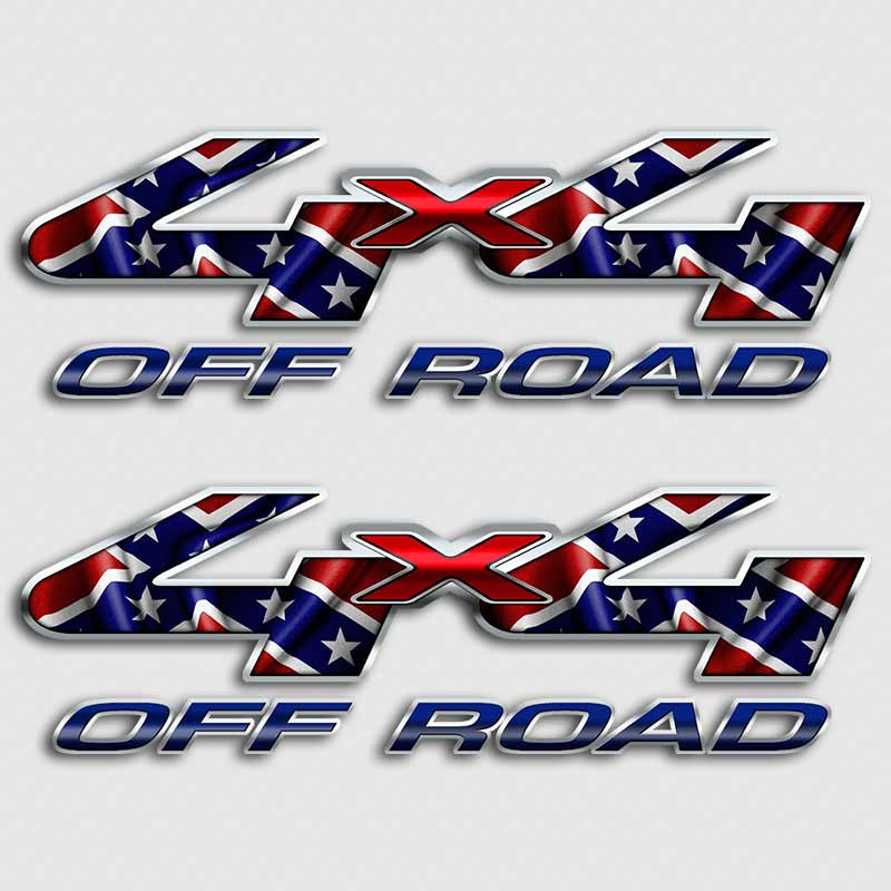 4x4 Confederate Flag Ford F-250 Rebel Truck Decals