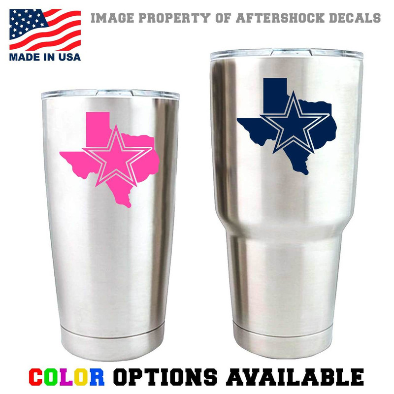 Dallas Cowboys Bleed Blue (Set of 2) Vinyl Decals for Yeti Cup NFL