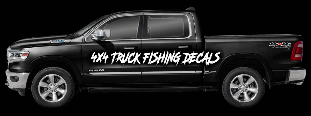  Walleye Fishing 4x4 Truck Decal Set for Silverado Sierra  Pickup Trucks