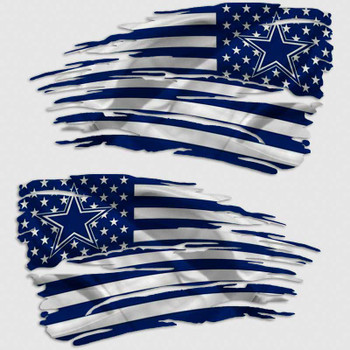 Download Dallas Cowboys NFL Striped Tattered Flag Decal