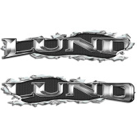 LUND Boats Ripped Metal Fishing Decal Set