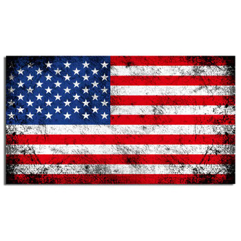 American Grunge Style Vinyl Flag Decal