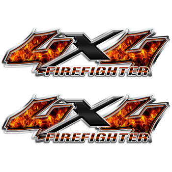 4x4 Firefighter Edition Flames Truck Decal Set