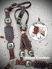 In Stock - Tack Set - Square Style with Black Gator inlay