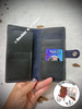 In Stock - Ladies Wallet - Blue Metallic Snake W1