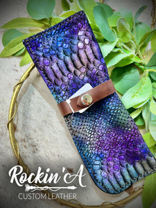 In Stock - Hair Straightener Cover - Purple Mystic Snake