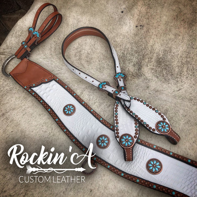 Custom leather tripping collar, breastcollar