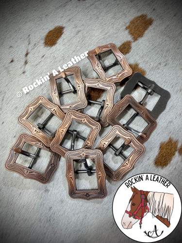 Hardware - 10pcs 3/4" Buckle - Copper Square ($4 per buckle) 