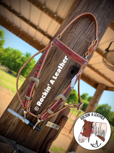 In Stock - Rockin A' Barcoo Headstall - #2