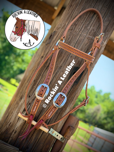 In Stock - Rockin A' Barcoo Headstall - A4 Tie Ends