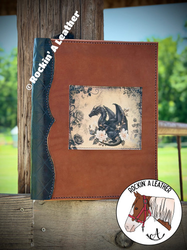 In Stock - Leather Binder with Dragon