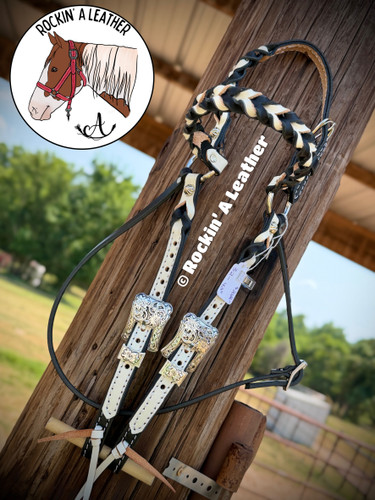 In Stock - Rockin A' Barcoo Headstall - A5 Tie Ends