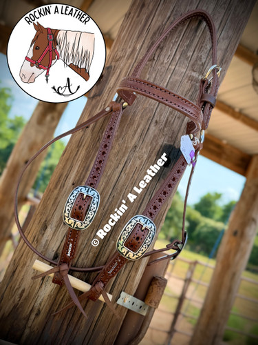 In Stock - Rockin A' Barcoo Headstall - A8 Tie Ends