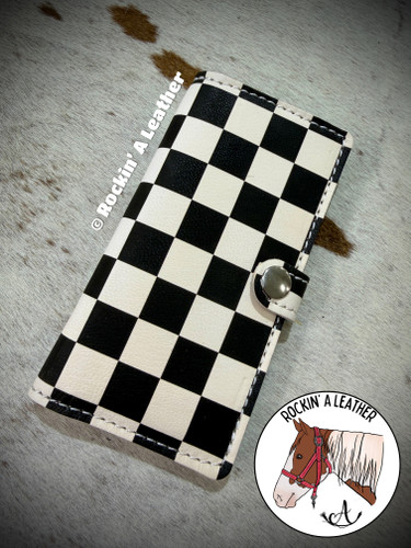 In Stock - Ladies Wallet - Black & White Checkers W9