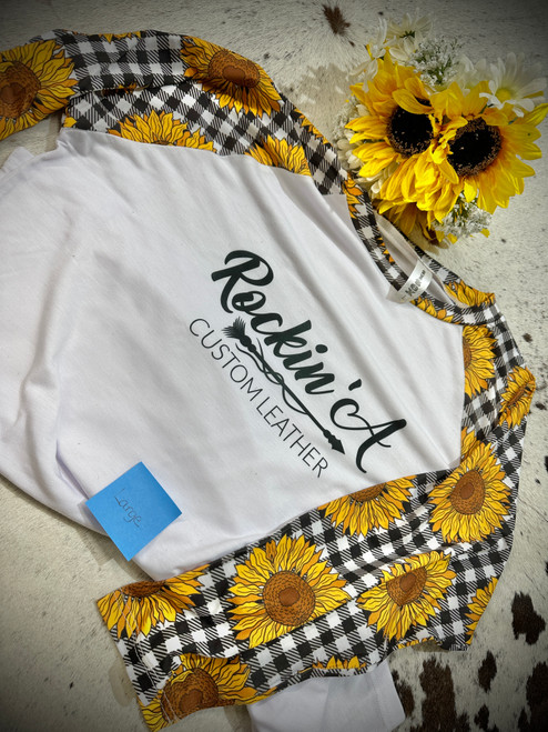 3/4 Sleeve T-Shirt - Size Large - Sunflower