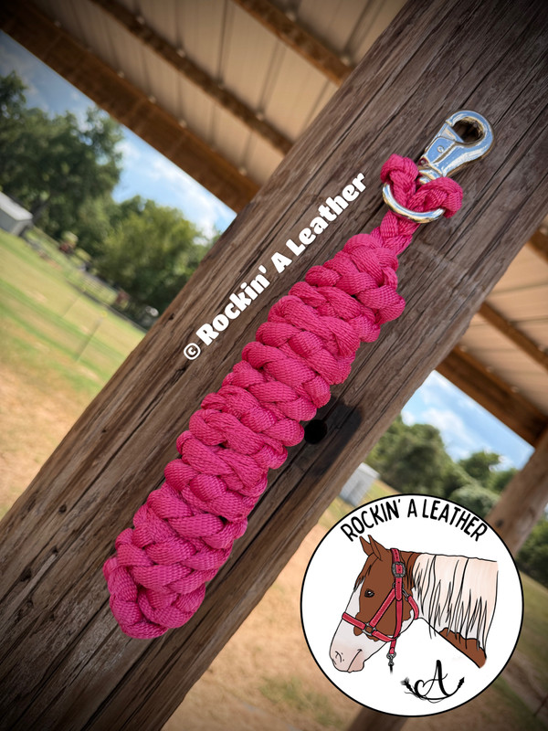Mule Tape Pink Lead Rope