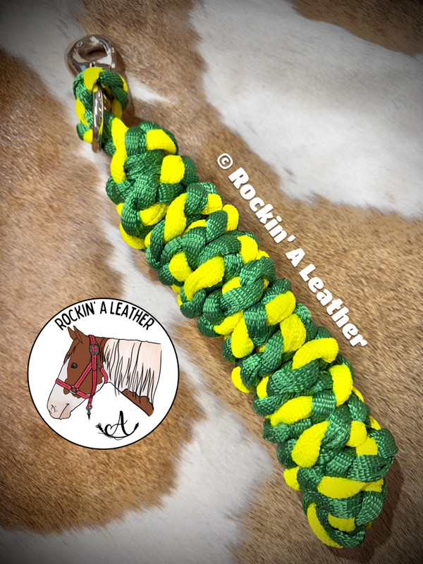 Mule Tape Green & Yellow Lead Rope