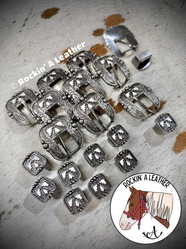 Hardware - 10pcs 3/4" Buckle - Antique White Thunderbird ($5.50 per buckle)