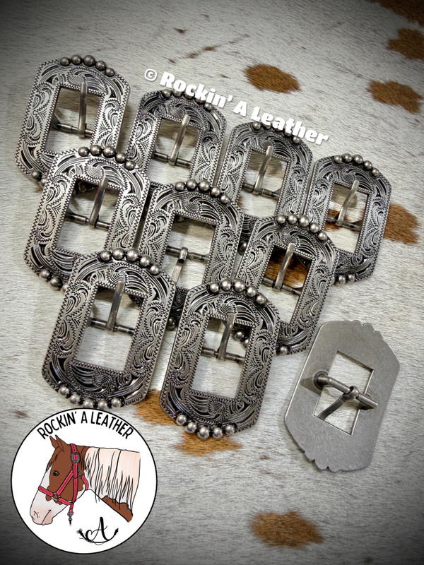 Hardware - 10pcs 3/4" Buckle - Antique Cart w/ Dots ($4.25 per buckle) 
