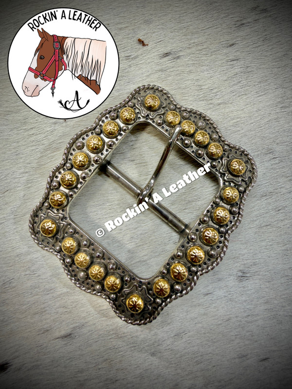 Hardware - ONE 1.5" Buckle - Silver w/ Gold