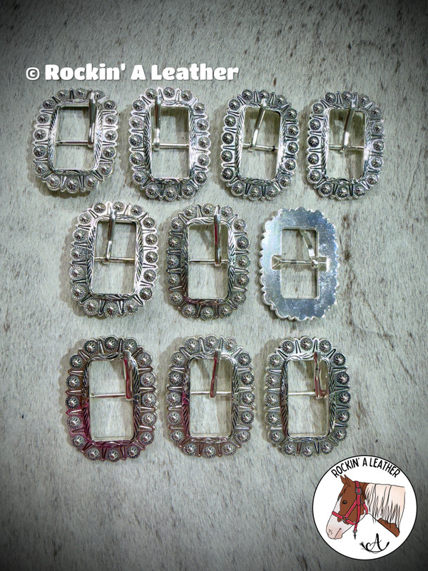 Hardware - 10pcs 3/4" Buckle - Long Berry Cart Bright Silver