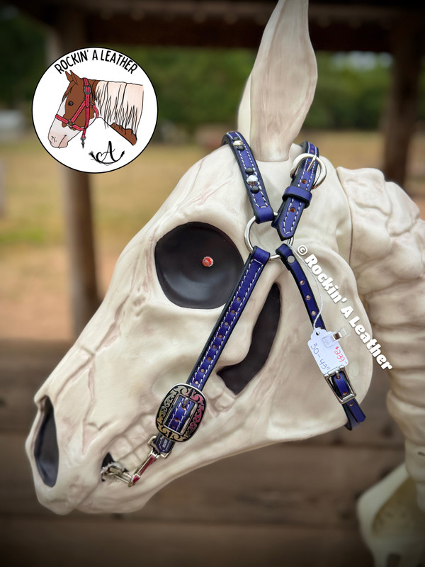 In Stock - Rockin A' Barcoo Headstall - A3 Snap Ends