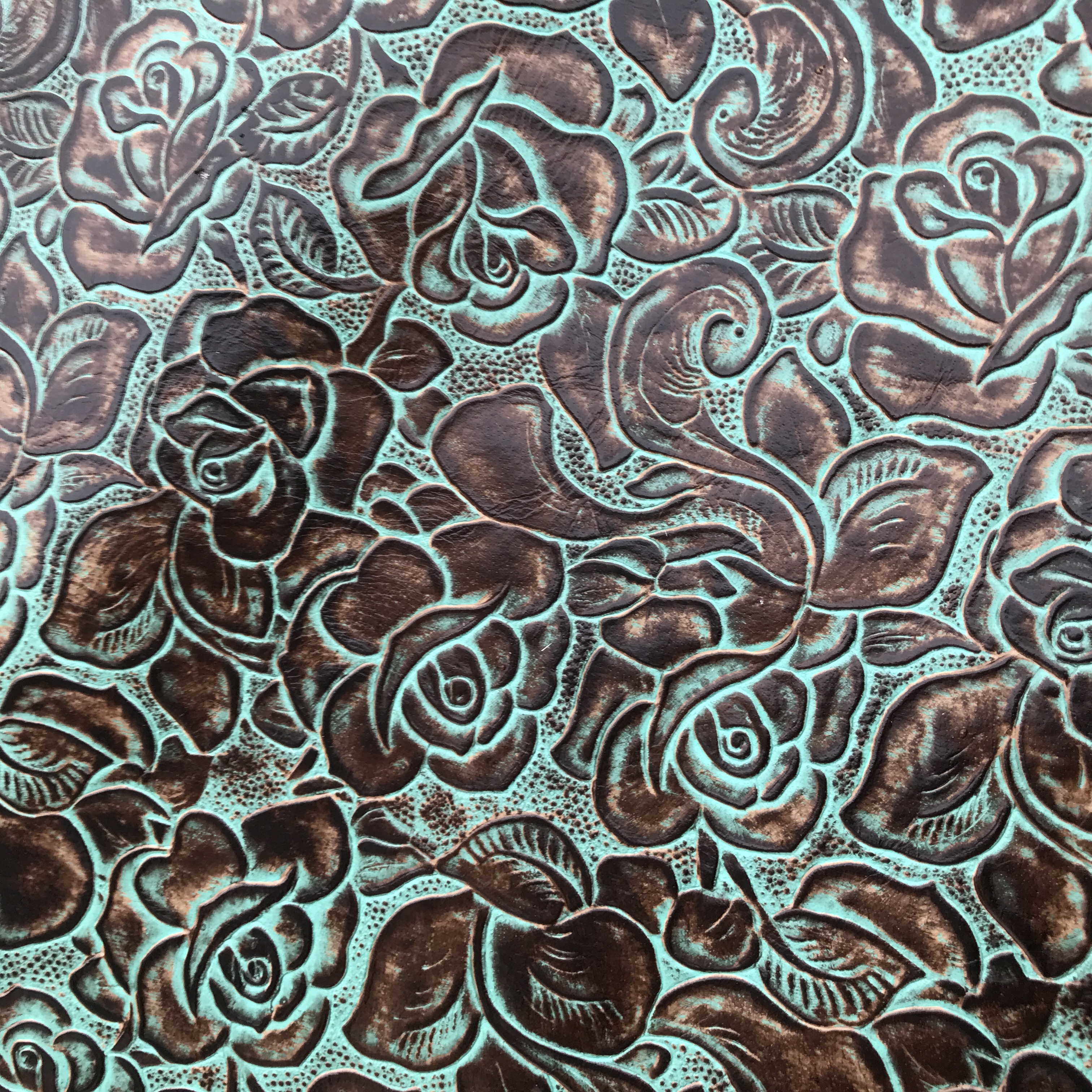 Turquoise & Brown Floral