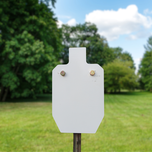 40% IPSC 1/2" Thick 2 Hole AR500 Steel Target