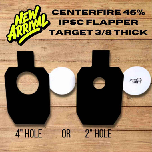 45% IPSC Flapper - Centerfire 3/8 Thick AR500 Target 45% IPSC Flapper - Centerfire 3/8 Thick AR500 Target