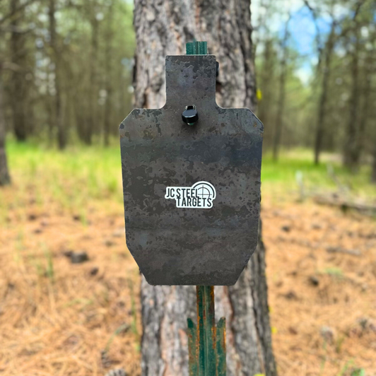 45% IPSC 1/4" Slotted Hook AR500 Steel Target 45% IPSC 1/4" Slotted Hook AR500 Steel Target