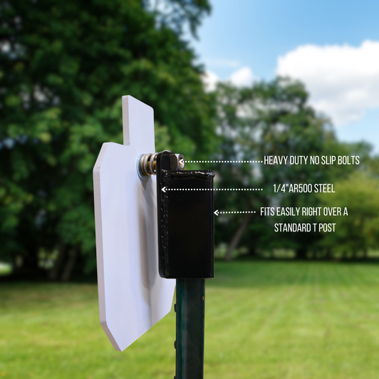One Hole T-Post Spring Target Hanger One Hole T-Post Spring Target Hanger