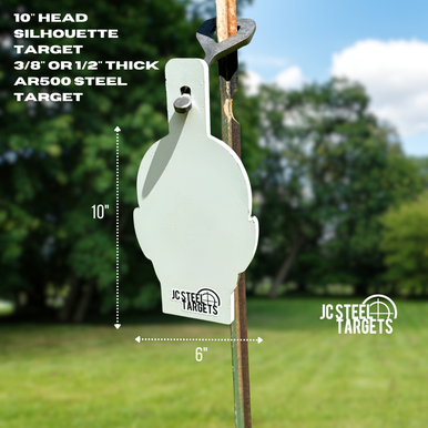 10" Head Silhouette Target 1/2" Thick