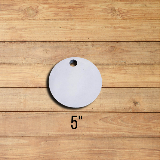 5" Round 1/4" Thick 1 Hole AR500 Steel Targets