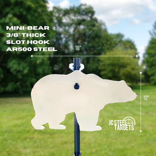 Mini-Bear 3/8" Thick Slotted Hook AR500 Target