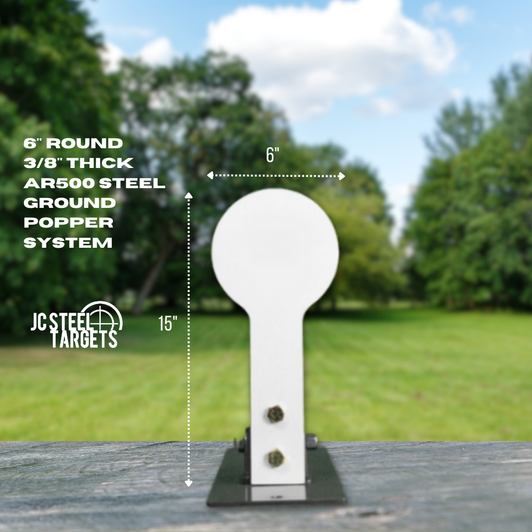 6" Round 3/8" Thick Ground Popper System