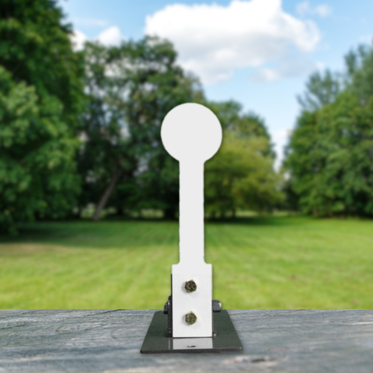 4" Round 1/2" Thick Ground Popper AR500 Steel Target System
