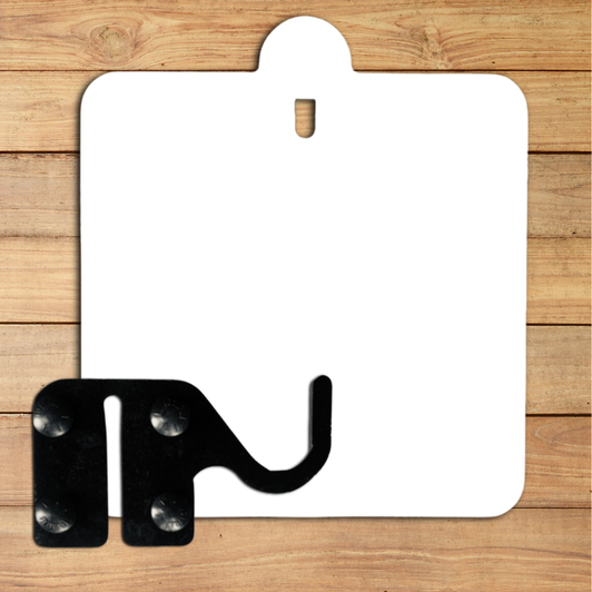 12" Square 3/8" Thick Slotted Hook AR500 Steel Target Package