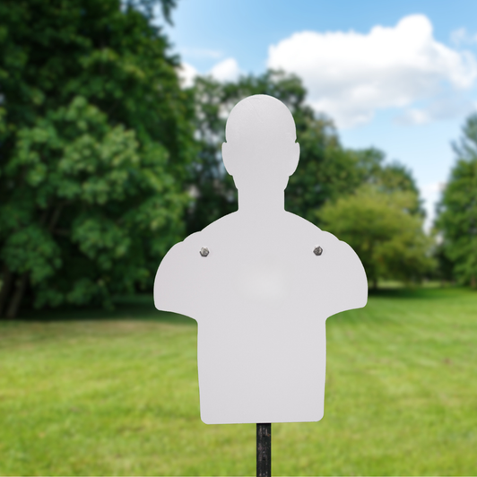 Human Torso 3/8" Thick 2 Hole AR500 Steel Target