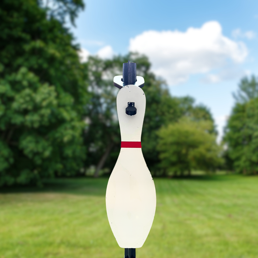 Mini Bowling Pin 1/2" Thick Slotted Hook AR500 Steel Targets Mini Bowling Pin 1/2" Thick Slotted Hook AR500 Steel Targets