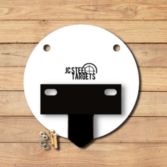 8" Round AR500 Steel Target & T Post Bracket Kit
