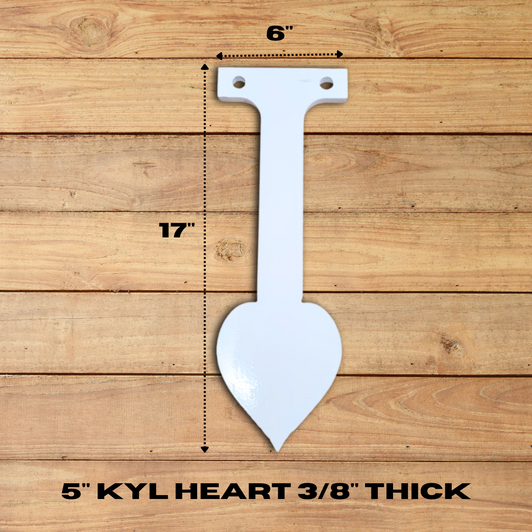 5" KYL Heart 3/8" Thick AR500 Steel Target