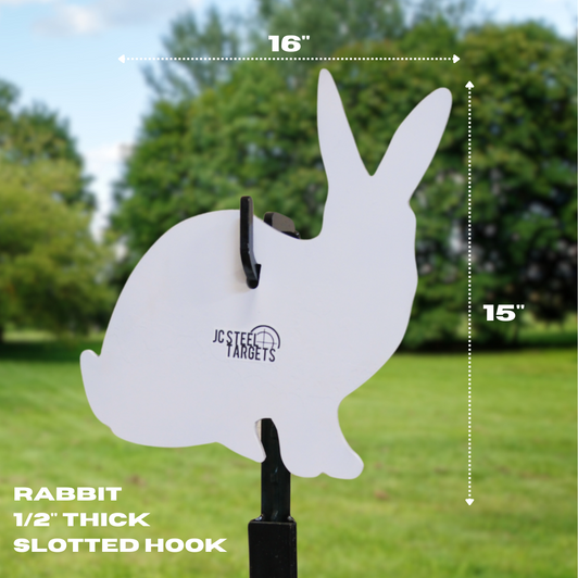 Rabbit 1/2" Thick Slotted Hook AR500 Steel Target