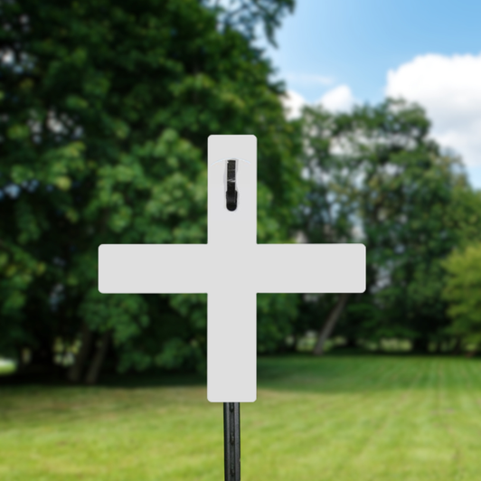 17" Cross 3/8" Thick Slotted Hook AR500 Steel Target