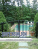 Residential Elon Aluminum Double Walkway Gate - Rainbow Arch From ShopFencing.com